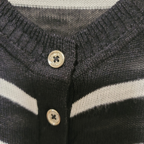 Tommy Hilfiger Lightweight Black & White Striped Cardigan - XL - Lightly Used - Picture 4 of 10